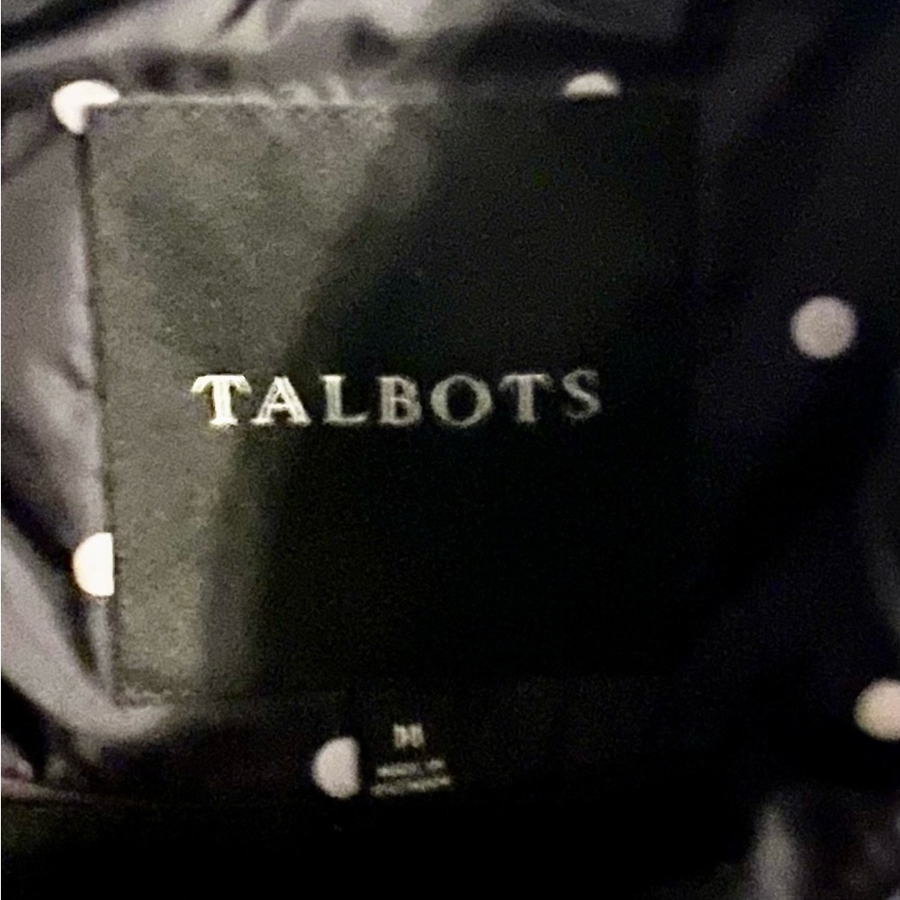 Talbots Black Vest with White Dots for‎ Women-Size Medium - Picture 3 of 4